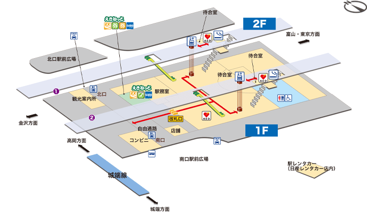 新高岡駅構内図
