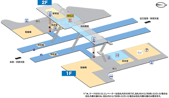 高月駅構内図