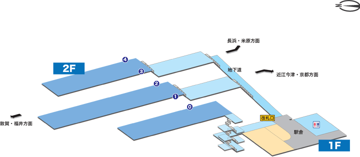 近江塩津駅構内図