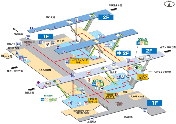 福井駅構内図