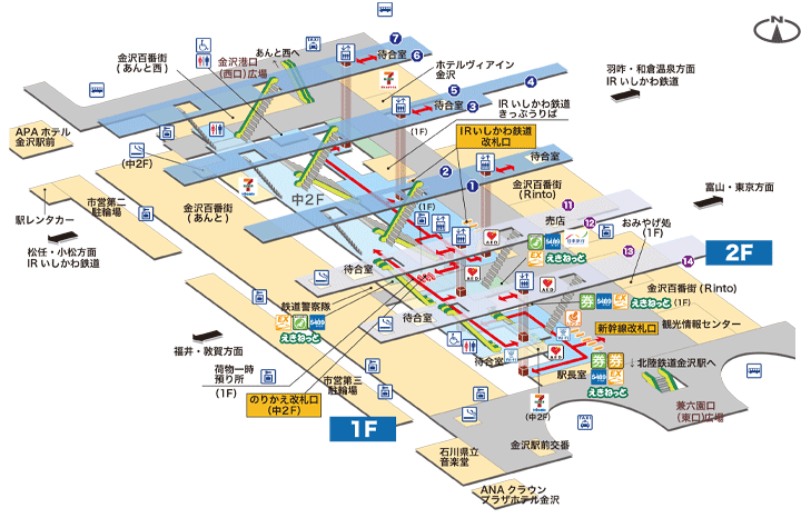 金沢駅構内図