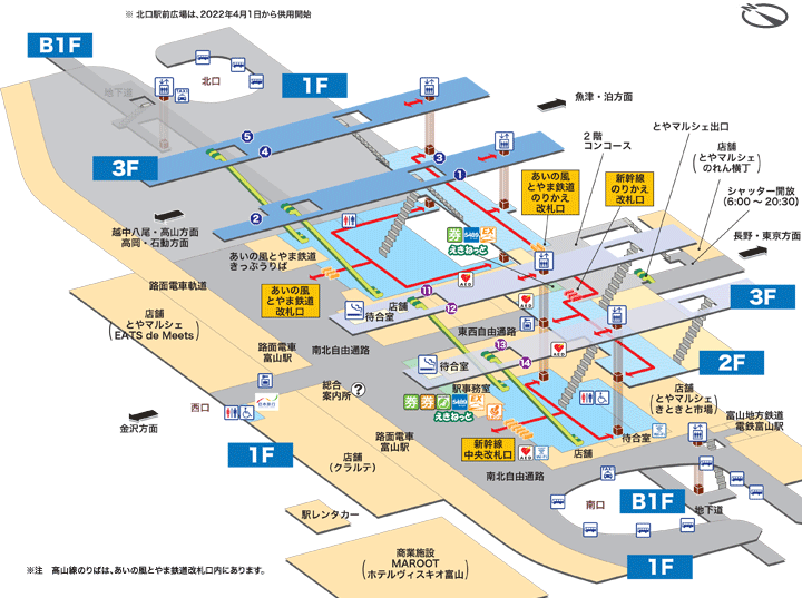 富山駅構内図