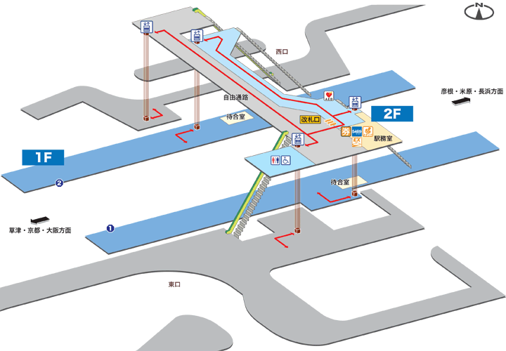稲枝駅構内図