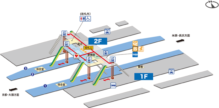 能登川駅構内図