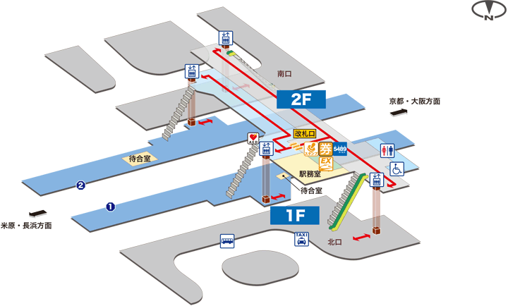 篠原駅構内図