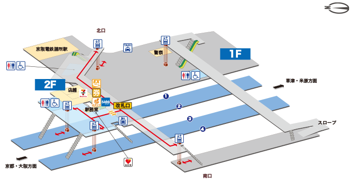 膳所駅構内図