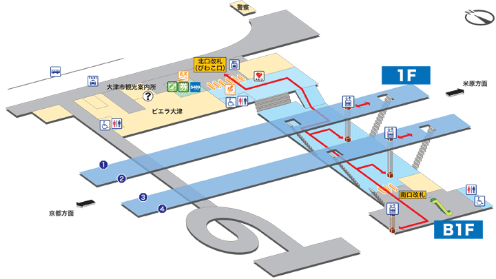 大津駅構内図