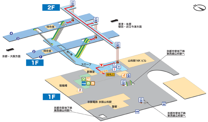山科駅構内図