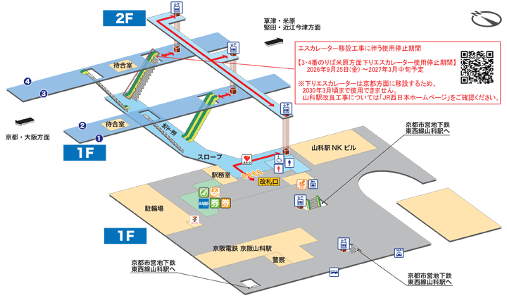 山科駅構内図