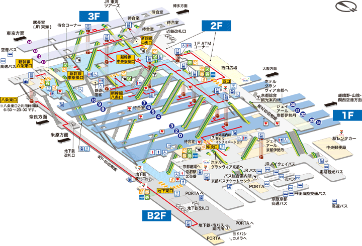 京都駅構内図