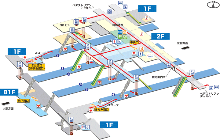 高槻駅構内図