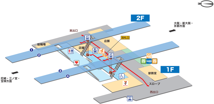 塚本駅構内図