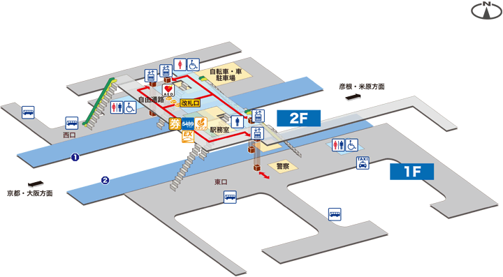 栗東駅構内図