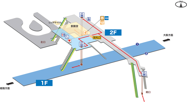 摩耶駅構内図