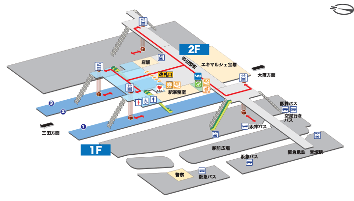 宝塚駅構内図