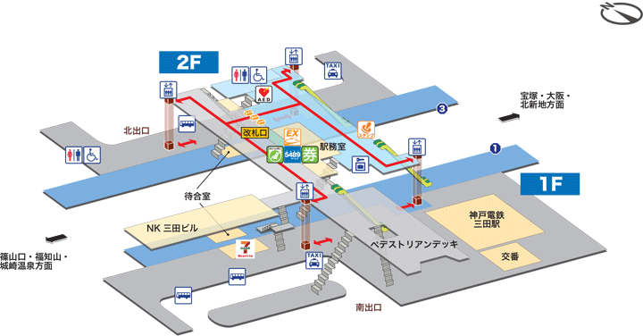 三田駅構内図