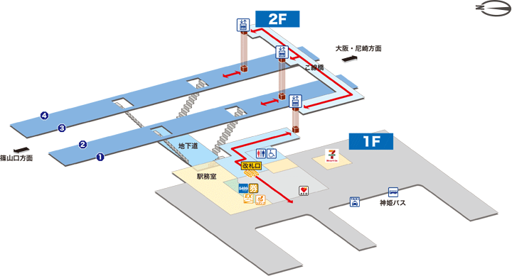 新三田駅構内図