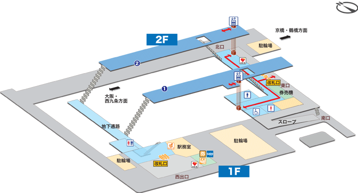 桜ノ宮駅構内図
