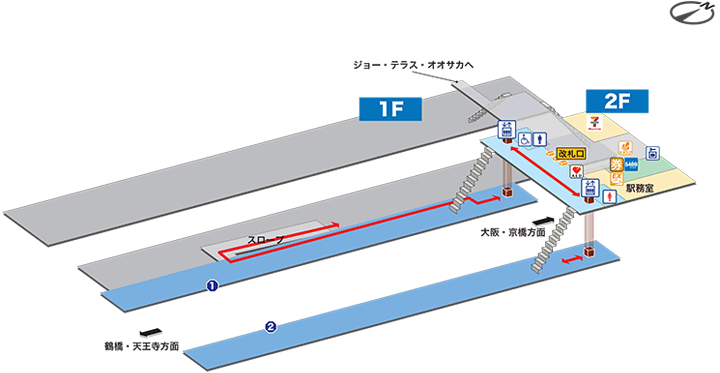 大阪城公園駅構内図
