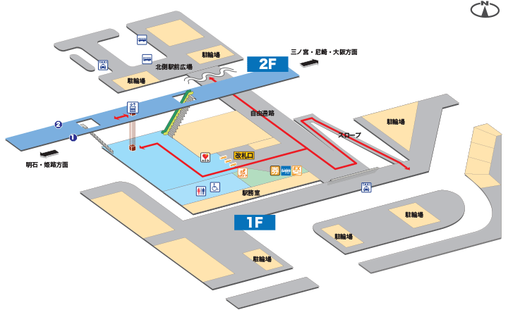 鷹取駅構内図