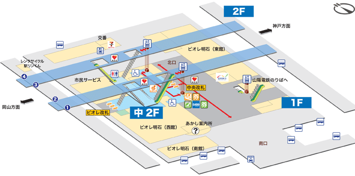明石駅構内図