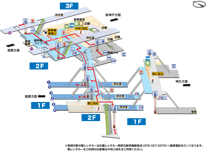 西明石駅構内図