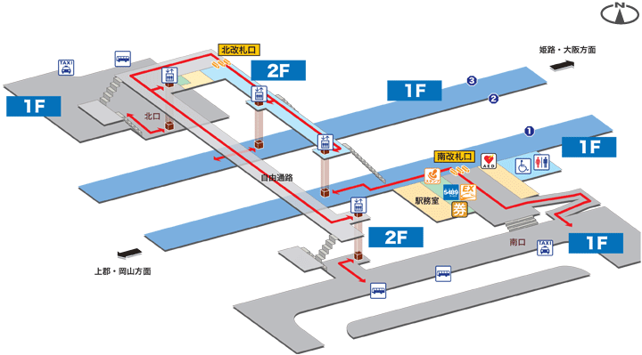 英賀保駅構内図