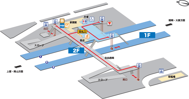 網干駅構内図