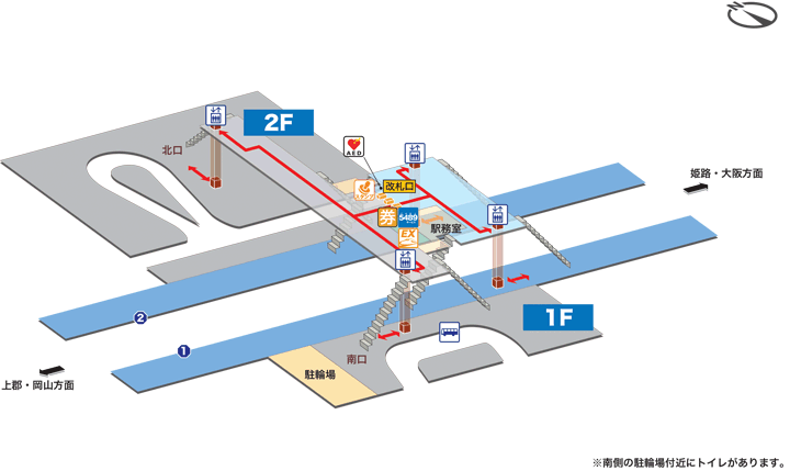 はりま勝原駅構内図