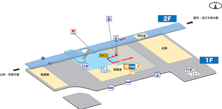 比叡山坂本駅構内図