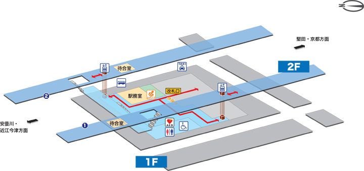 和邇駅構内図