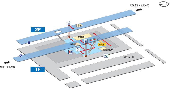近江高島駅構内図