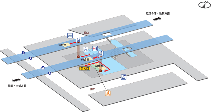 安曇川駅構内図