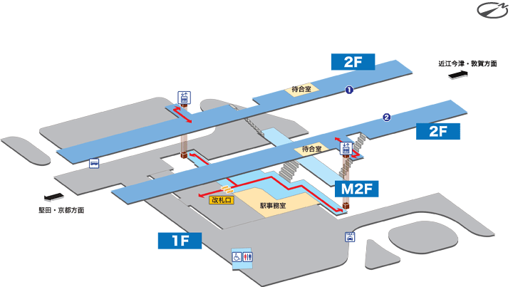 新旭駅構内図