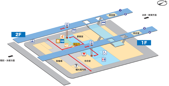 近江今津駅構内図