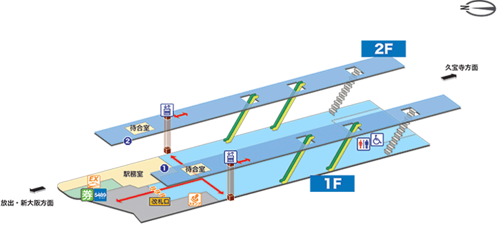 新加美駅構内図