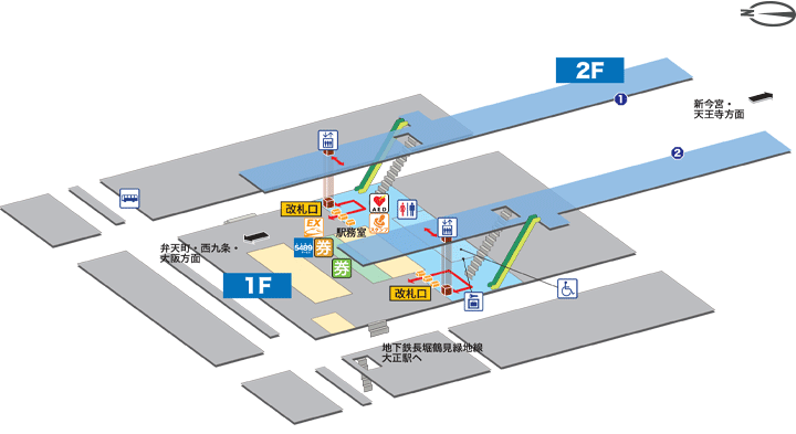 大正駅構内図