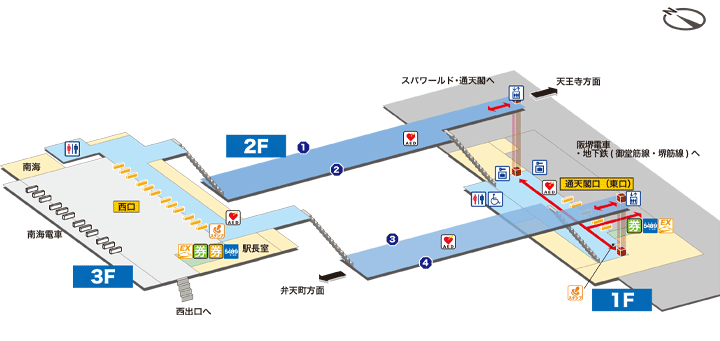 新今宮駅構内図