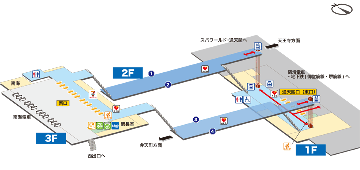 新今宮駅構内図