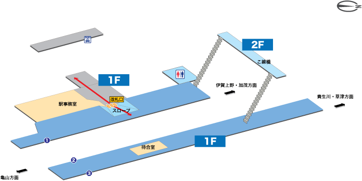 柘植駅構内図