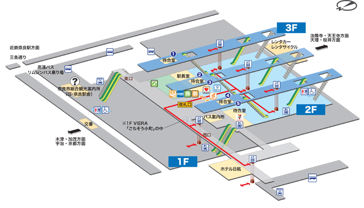 奈良駅構内図