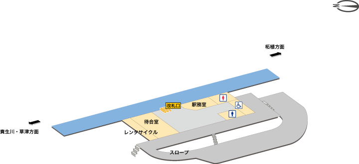 油日駅構内図