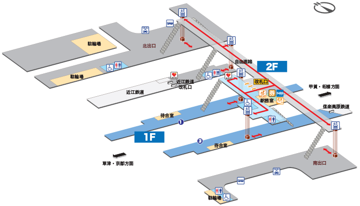 貴生川駅構内図