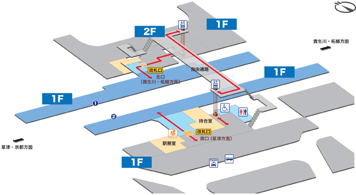 石部駅構内図