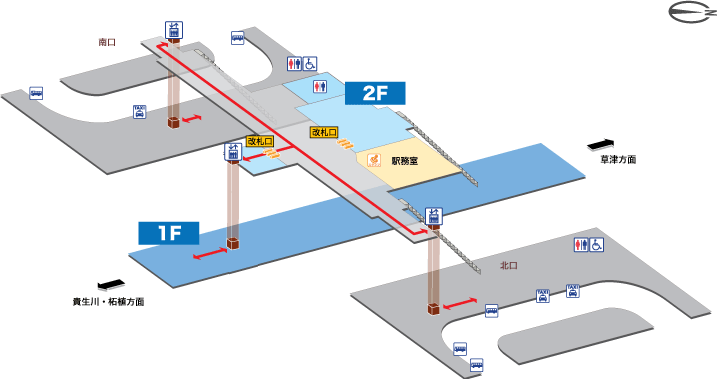 甲西駅構内図