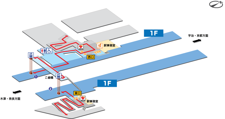 新田駅構内図