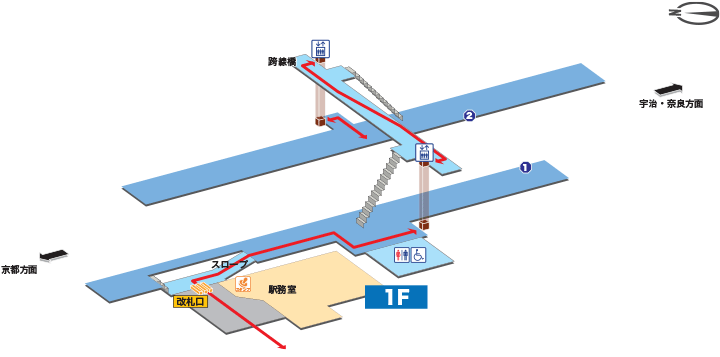桃山駅構内図