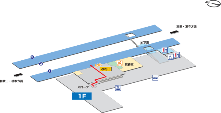 五条駅構内図
