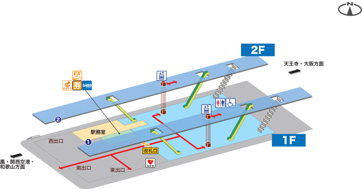 南田辺駅構内図