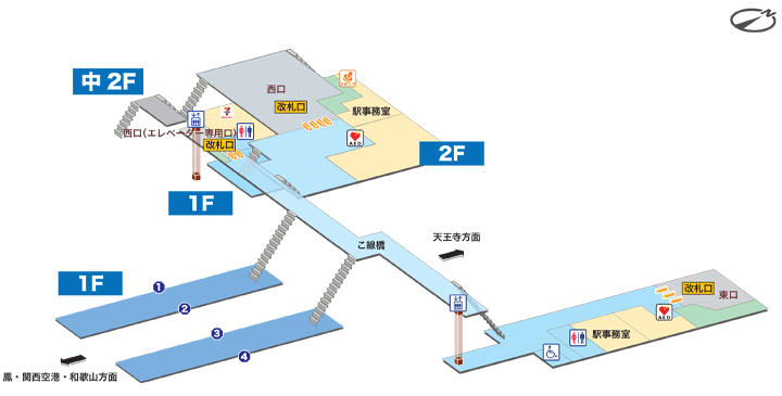 杉本町駅構内図